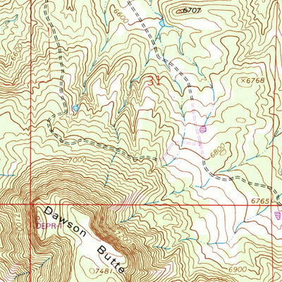 United States Geological Survey Dawson Butte, CO (1965, 24000-Scale) digital map