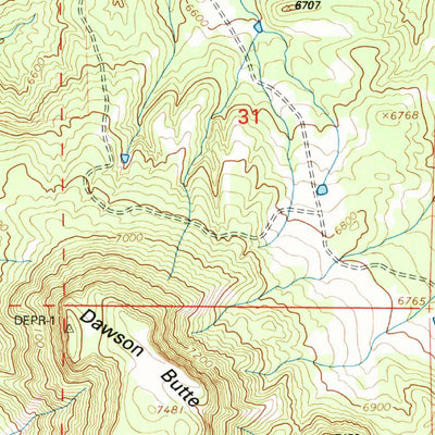 United States Geological Survey Dawson Butte, CO (1994, 24000-Scale) digital map