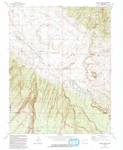 United States Geological Survey Dawson Draw, CO (1993, 24000-Scale) digital map