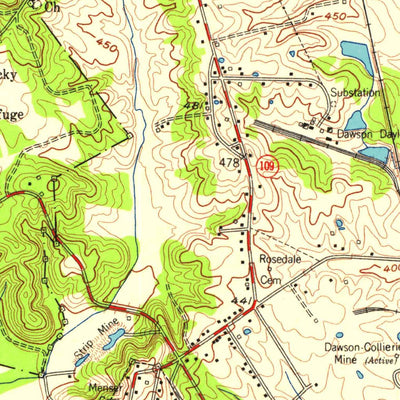 United States Geological Survey Dawson Springs, KY (1954, 24000-Scale) digital map