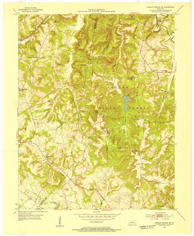United States Geological Survey Dawson Springs SW, KY (1953, 24000-Scale) digital map