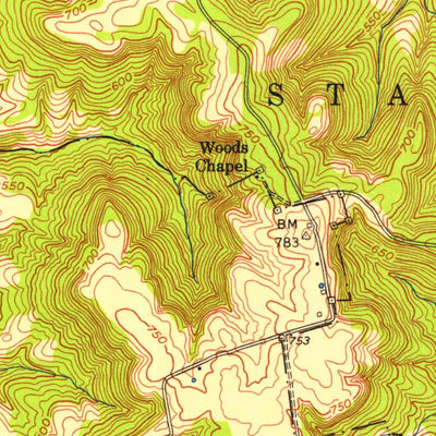 United States Geological Survey Dawson Springs SW, KY (1953, 24000-Scale) digital map