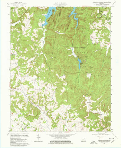 United States Geological Survey Dawson Springs SW, KY (1967, 24000-Scale) digital map
