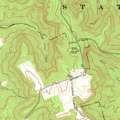United States Geological Survey Dawson Springs SW, KY (1967, 24000-Scale) digital map