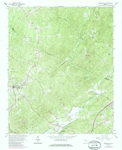 United States Geological Survey Dawsonville, GA (1964, 24000-Scale) digital map