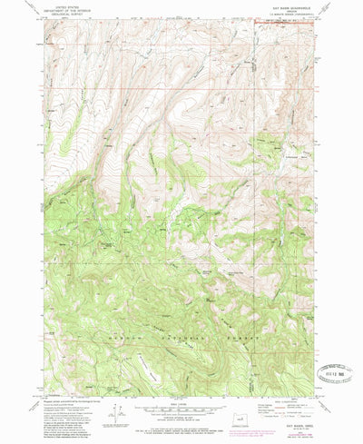 United States Geological Survey Day Basin, OR (1972, 24000-Scale) digital map