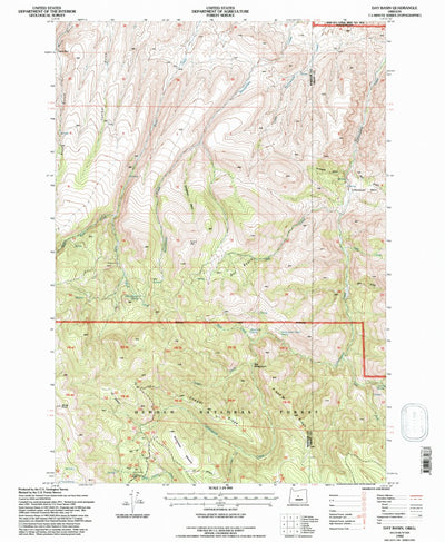 United States Geological Survey Day Basin, OR (1992, 24000-Scale) digital map