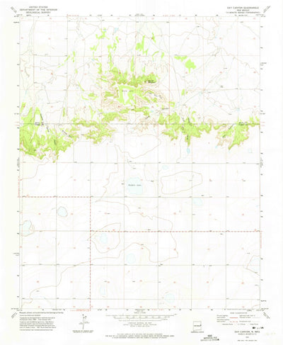 United States Geological Survey Day Canyon, NM (1971, 24000-Scale) digital map