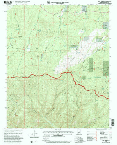 United States Geological Survey Day Spring, AZ (1998, 24000-Scale) digital map