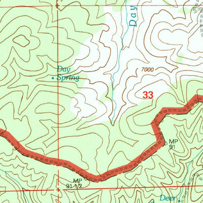 United States Geological Survey Day Spring, AZ (1998, 24000-Scale) digital map