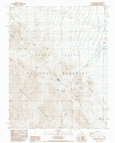 United States Geological Survey Daylight Pass, CA-NV (1988, 24000-Scale) digital map