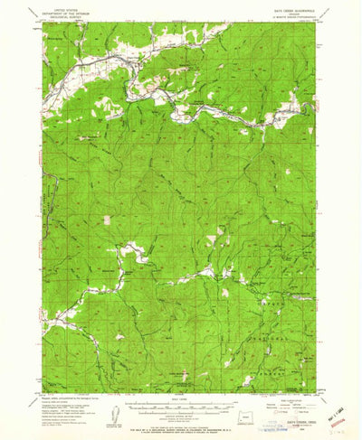 United States Geological Survey Days Creek, OR (1954, 62500-Scale) digital map