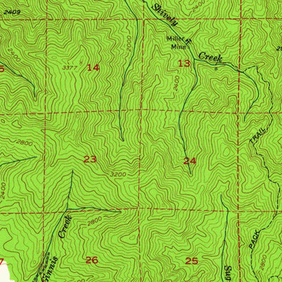 United States Geological Survey Days Creek, OR (1954, 62500-Scale) digital map
