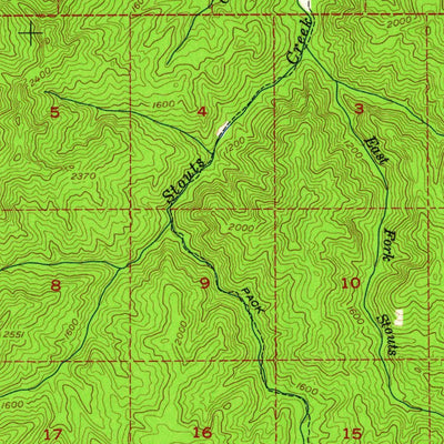 United States Geological Survey Days Creek, OR (1954, 62500-Scale) digital map