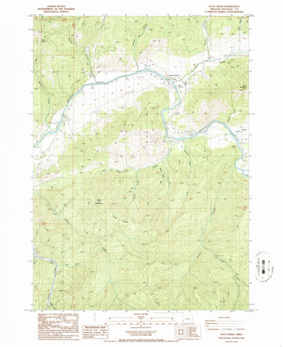 United States Geological Survey Days Creek, OR (1986, 24000-Scale) digital map