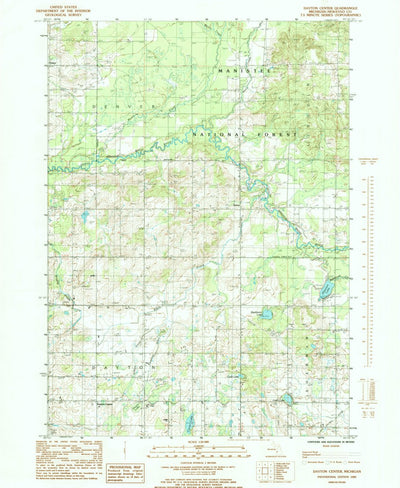 United States Geological Survey Dayton Center, MI (1985, 24000-Scale) digital map