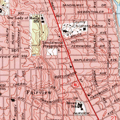 United States Geological Survey Dayton North, OH (1965, 24000-Scale) digital map