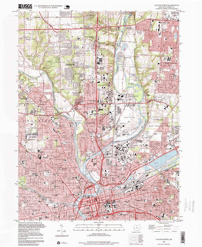 United States Geological Survey Dayton North, OH (1996, 24000-Scale) digital map