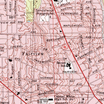 United States Geological Survey Dayton North, OH (1996, 24000-Scale) digital map