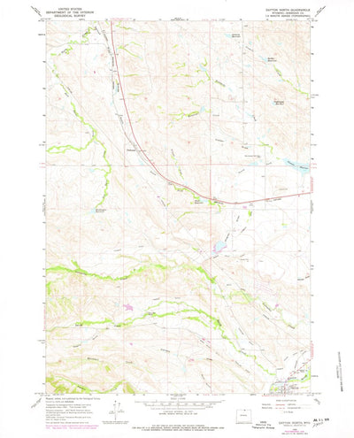 United States Geological Survey Dayton North, WY (1964, 24000-Scale) digital map