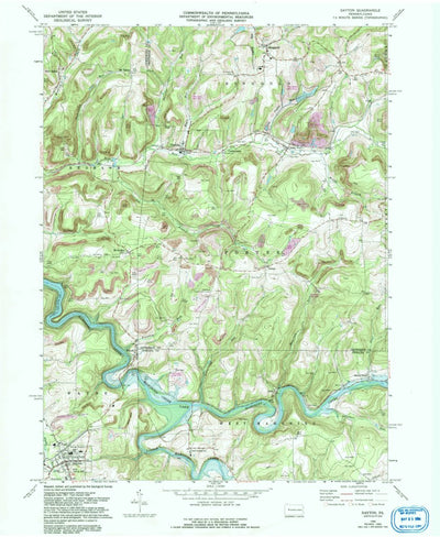 United States Geological Survey Dayton, PA (1968, 24000-Scale) digital map