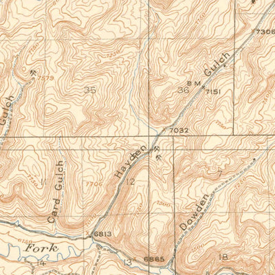 United States Geological Survey Dayton Peak, CO (1920, 62500-Scale) digital map