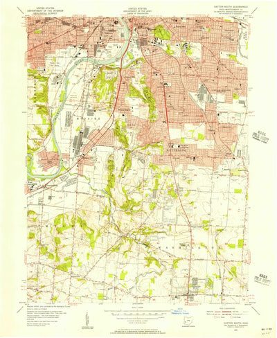 United States Geological Survey Dayton South, OH (1955, 24000-Scale) digital map