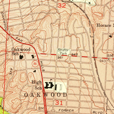 United States Geological Survey Dayton South, OH (1955, 24000-Scale) digital map