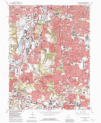 United States Geological Survey Dayton South, OH (1966, 24000-Scale) digital map