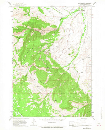 United States Geological Survey Dayton South, WY (1964, 24000-Scale) digital map
