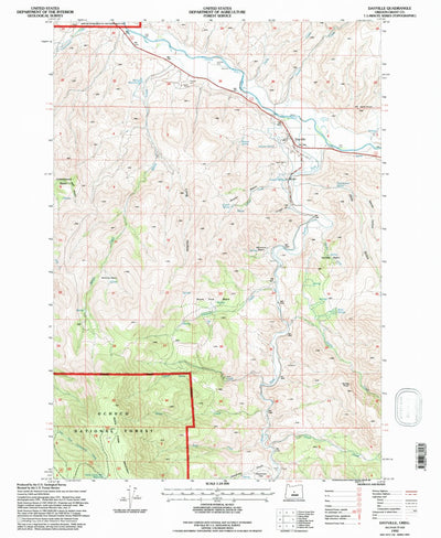 United States Geological Survey Dayville, OR (1992, 24000-Scale) digital map