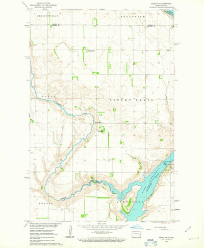 United States Geological Survey Dazey NE, ND (1961, 24000-Scale) digital map
