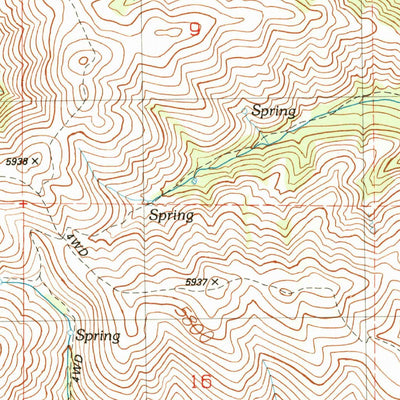 United States Geological Survey De Bord Peaks, OR (1990, 24000-Scale) digital map