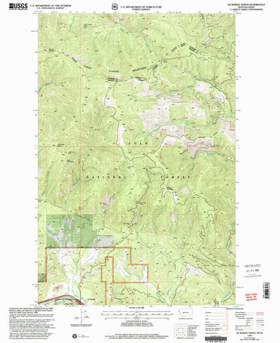 United States Geological Survey De Borgia North, MT (1999, 24000-Scale) digital map