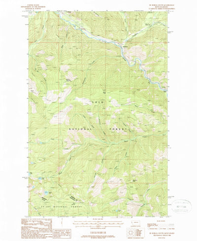 United States Geological Survey De Borgia South, MT-ID (1988, 24000-Scale) digital map