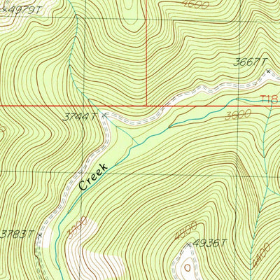 United States Geological Survey De Borgia South, MT-ID (1988, 24000-Scale) digital map