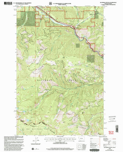United States Geological Survey De Borgia South, MT-ID (1999, 24000-Scale) digital map
