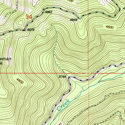 United States Geological Survey De Borgia South, MT-ID (1999, 24000-Scale) digital map