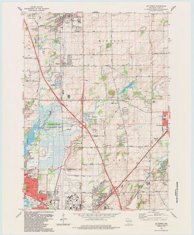 United States Geological Survey De Forest, WI (1983, 24000-Scale) digital map