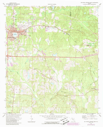United States Geological Survey De Funiak Springs East, FL (1973, 24000-Scale) digital map