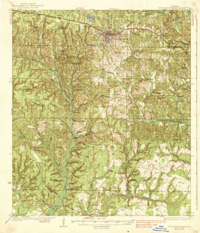 United States Geological Survey De Funiak Springs, FL (1938, 62500-Scale) digital map
