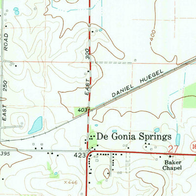 United States Geological Survey De Gonia Springs, IN (1960, 24000-Scale) digital map