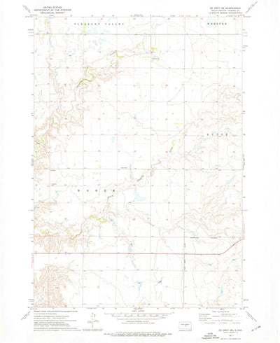 United States Geological Survey De Grey SE, SD (1973, 24000-Scale) digital map