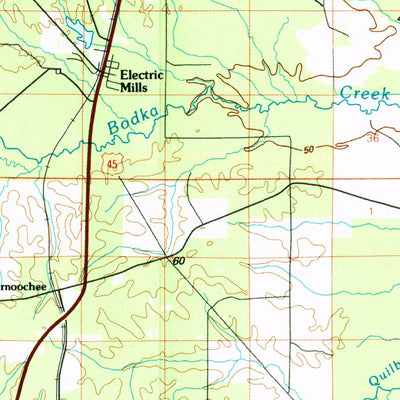 United States Geological Survey De Kalb, MS-AL (1984, 100000-Scale) digital map