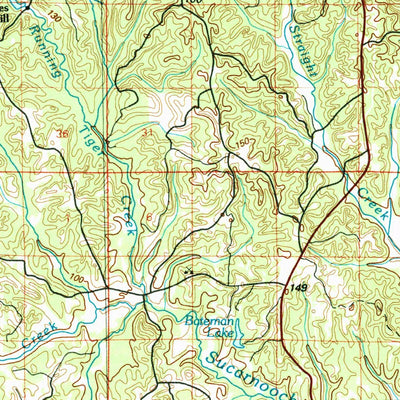 United States Geological Survey De Kalb, MS-AL (1984, 100000-Scale) digital map