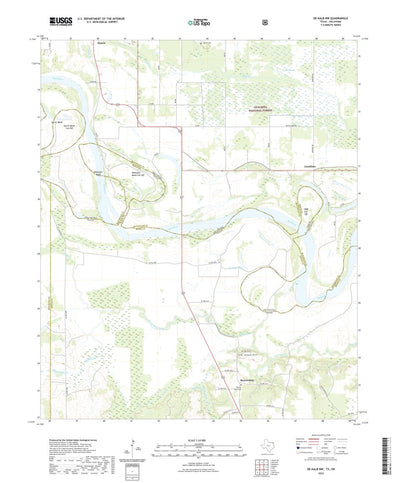 United States Geological Survey De Kalb NW, TX (2022, 24000-Scale) digital map