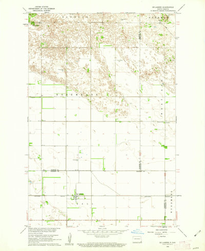 United States Geological Survey De Lamere, ND (1960, 24000-Scale) digital map
