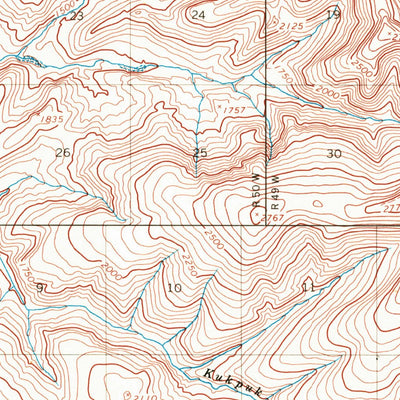 United States Geological Survey De Long Mountains B-3, AK (1955, 63360-Scale) digital map