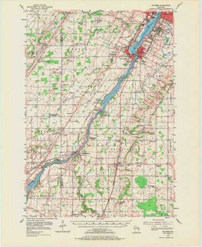 United States Geological Survey De Pere, WI (1954, 62500-Scale) digital map