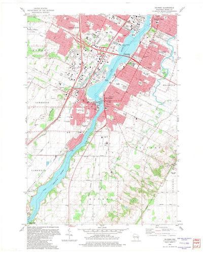 United States Geological Survey De Pere, WI (1982, 24000-Scale) digital map